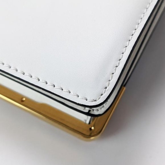 SOLD Prada Cahier Medium White Leather Cross Body Bag - Picture 5 of 8